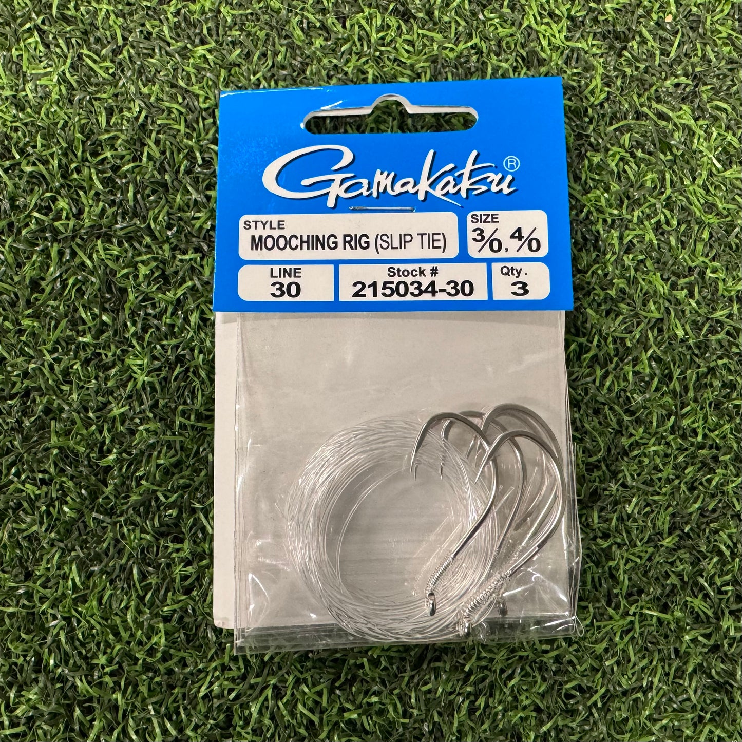 Gamakatsu Slip Tie Mooching Rig 3/0, 4/0 Hooks (Nickel, 30-Pounds Leader)